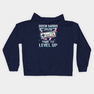 Retro Time To Level Up Joe Biden Kamala Harris 2020 Kids Hoodie